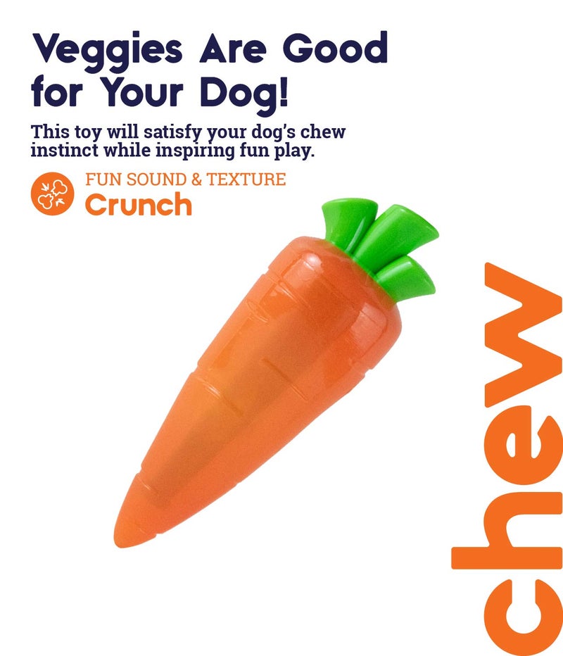 Petstages Crunch Veggies Carrot Dog Chew Toy, Large - Image 2